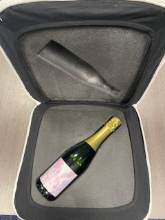 Large Gift Pillow for Single White Wine Bottle